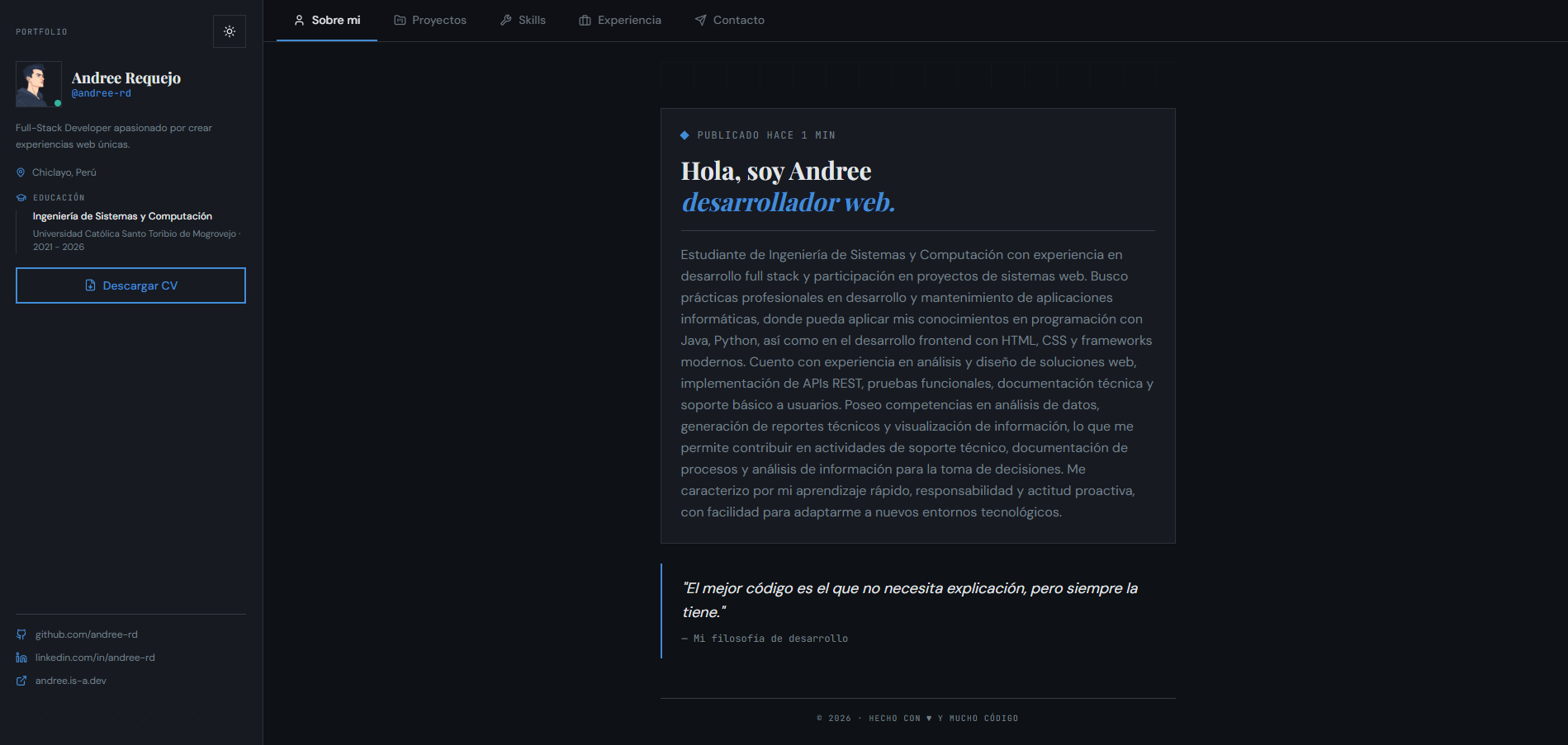 Preview de Portafolio Personal